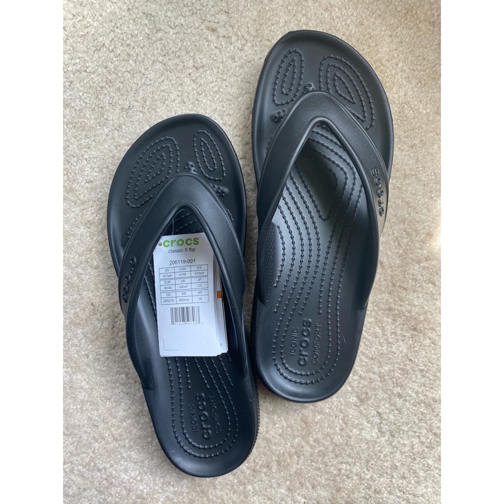 BNWT Croc Flip Flops